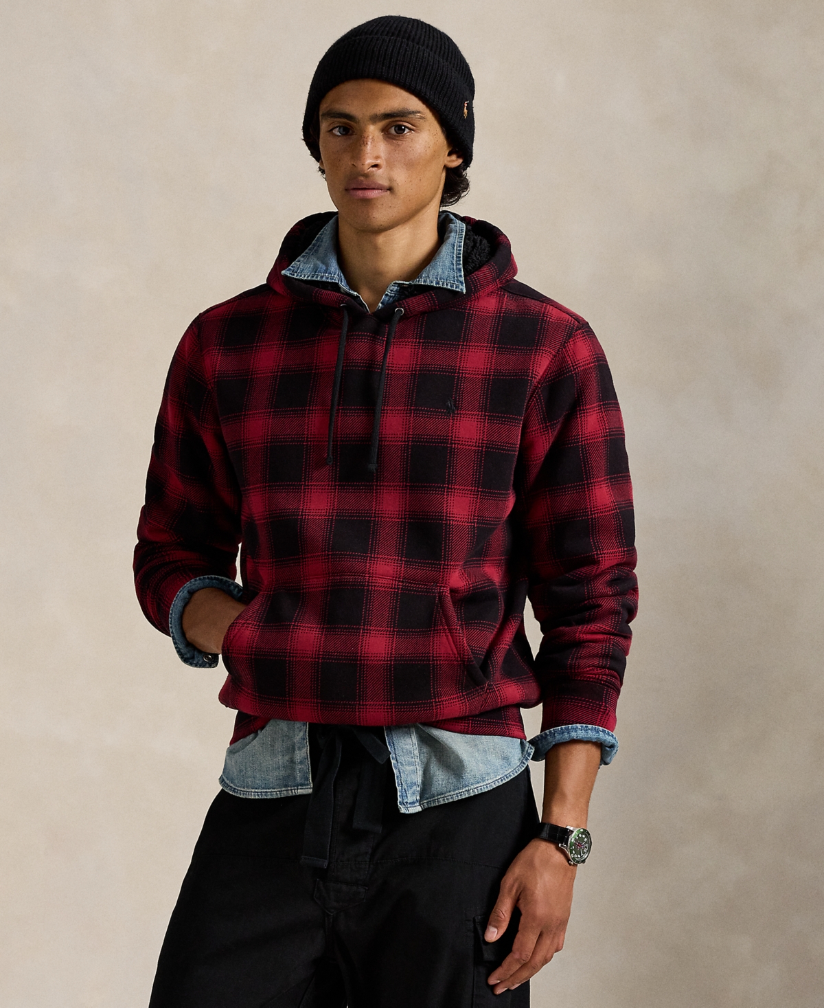Polo Ralph Lauren Men's Plaid Long-Sleeve Hoodie