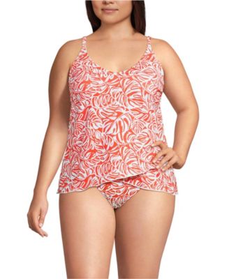 Plus Size Tulip Hem Tankini Top