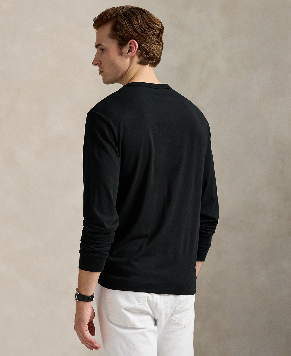Polo Ralph Lauren Logo-detail Long-sleeve T-shirt In Black