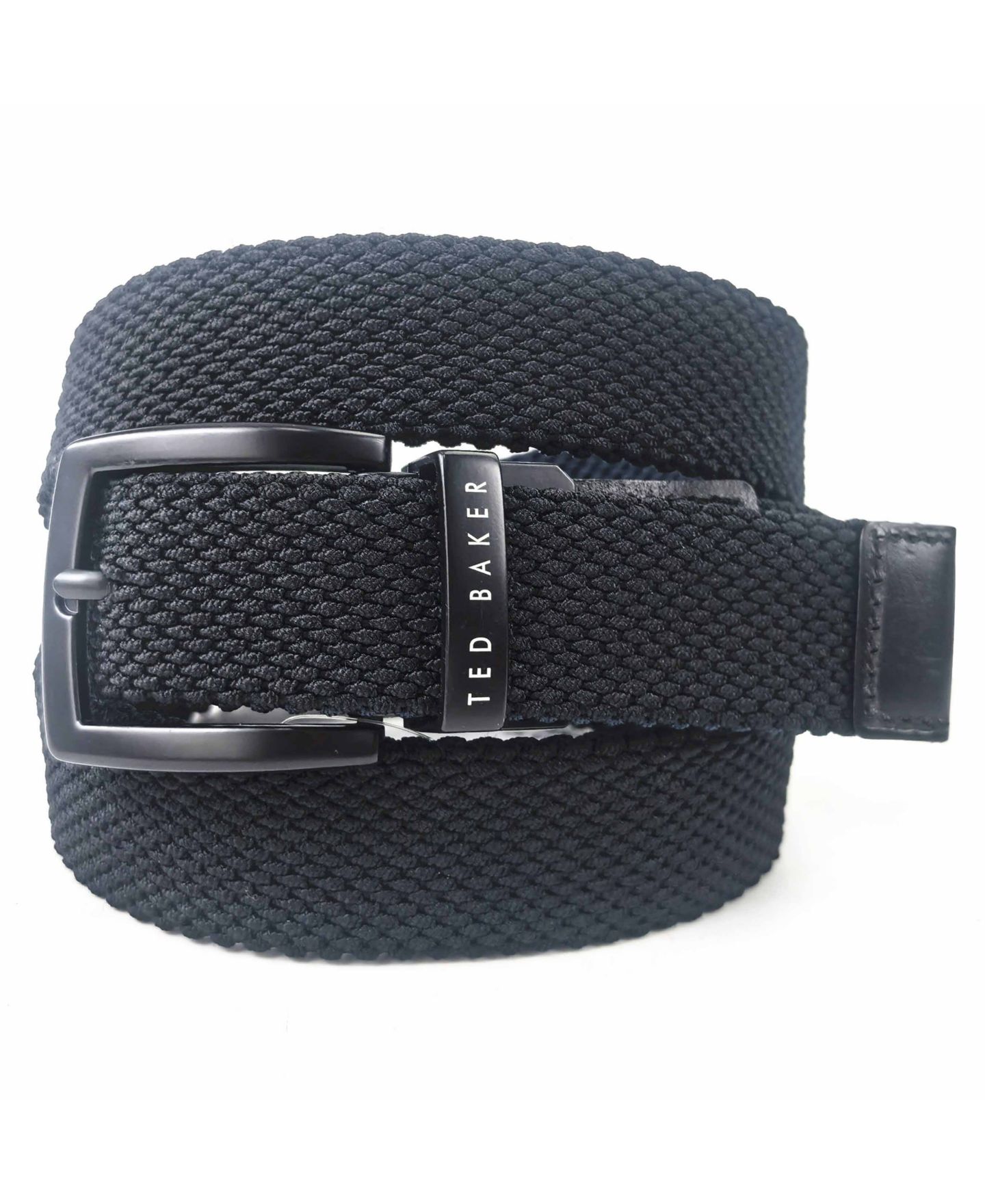Мужской ремень Ted Baker Reversible Stretch Web Belt, цвет: Тёмно-синий / Чёрный — фото 4