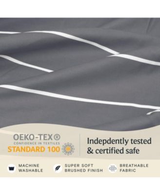 3-PC Striped Silky Soft Cooling Deep Pocket Sheet Set, Twin