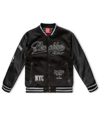 Big Boys' Brooklyn Patch Detail Varsity Jacket