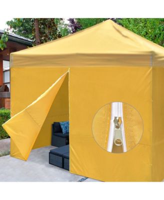 Set of 4 Sidewall UV30+ Fits 10x10ft Canopy Tent Zipper Outdoor Party Yellow
