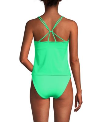 Women's Tugless QuickDry Adjustable Strappy Back Tankini Top