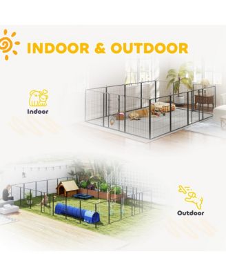39" H Dog Playpen, 24 Panels Puppy Playpen for Multiple Dogs