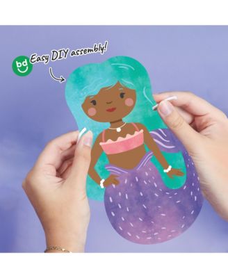 Mermaid Garland Banner, 30 Feet of Cord, 15 Double-Sided Mermaid-Themed