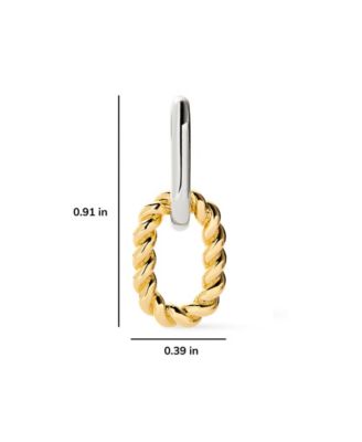 Drop Earrings - Ash Double Mini Two Tone