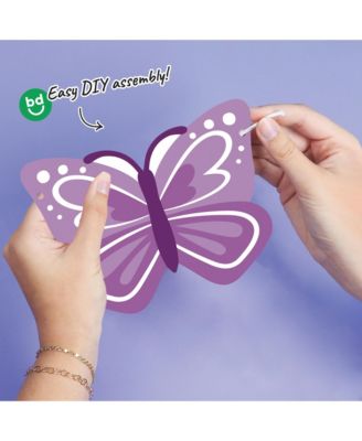 Beautiful Butterfly Garland Banner, 30 Feet of Cord, 15 Double-Sided Butterflies