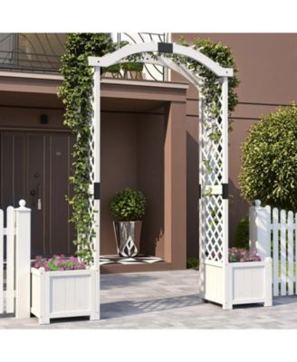 Garden Arbor w/ Planter Wooden Planter Arch w/ Trellis