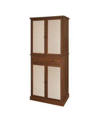 4-Door Storage Cabinet with 1 Drawer and 4 Adjustable Shelves for Home Organization