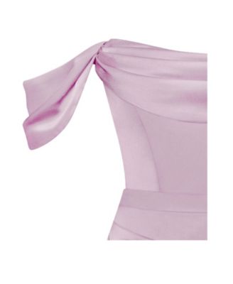 Women's Ivona Mauve Halter Neck Double Duchess Satin Gown