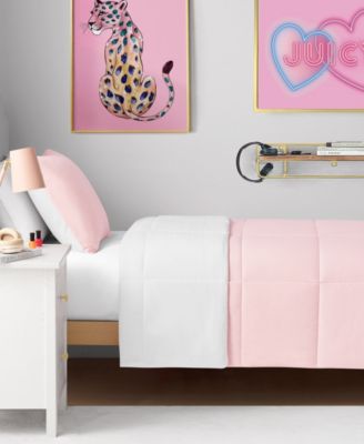 Box Stitch Reversible 3-Pc. Comforter Set, Full/Queen