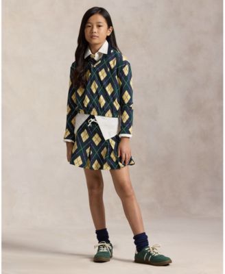 Girls' 7-16 Mesh Knit Top and Skorts, 2-Piece Set