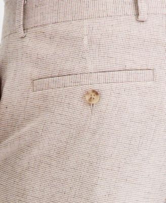 Men's Check Slim-Fit Suit Separate Pants