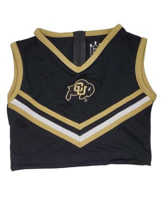 Girls Toddler 2-Piece Black Colorado Buffaloes Cheer Top and Skirt Set