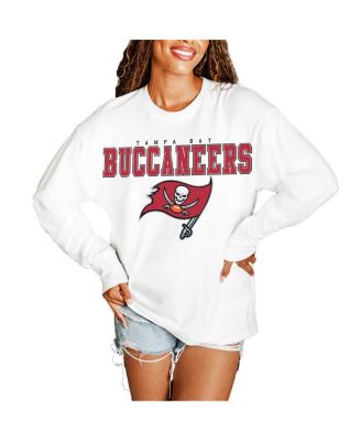 Gameday Couture - Women's White Tampa Bay Buccaneers Big Goals Oversized Long Sleeve T-Shirt