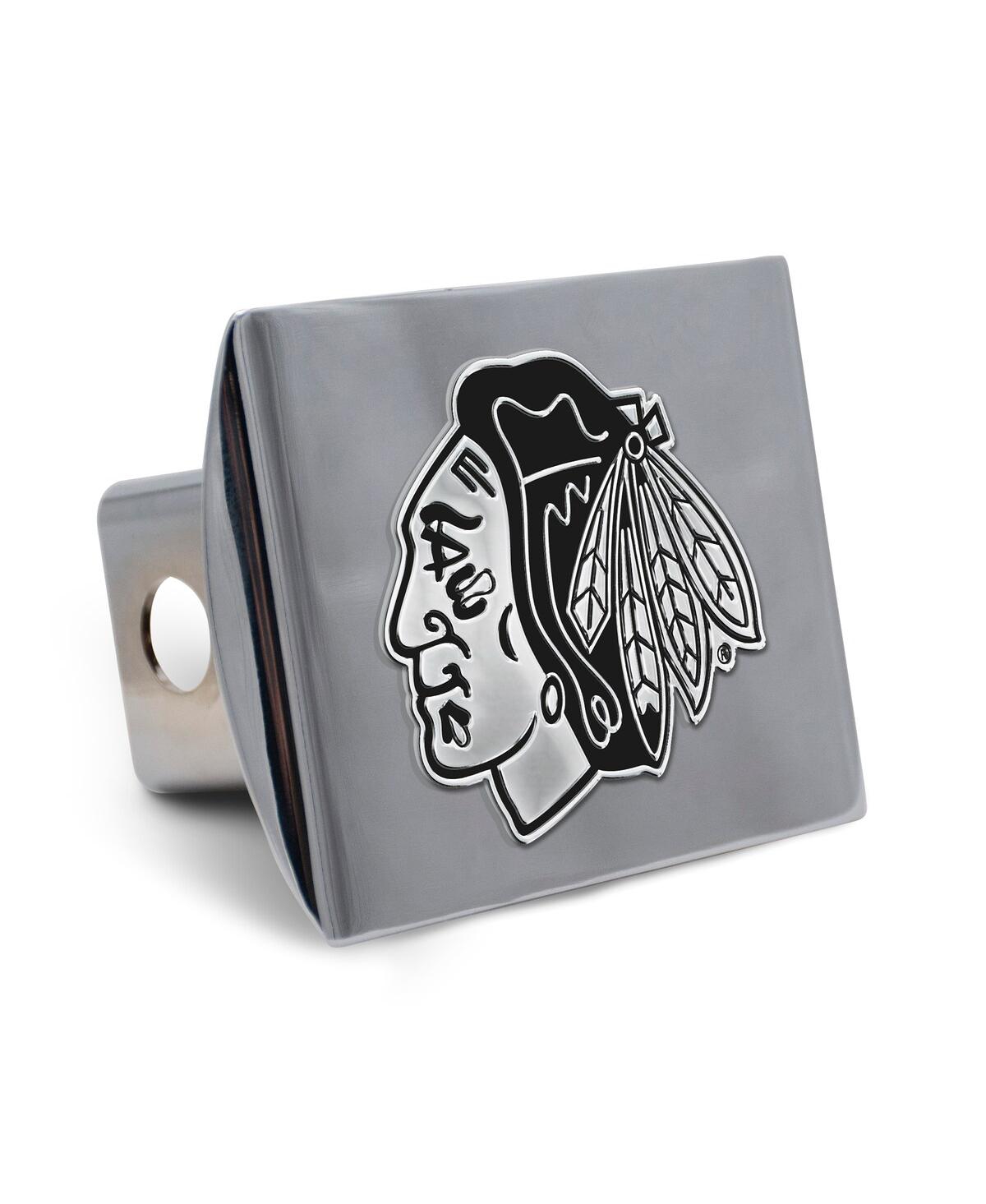 Wincraft Chicago Blackhawks Premium Metal Chrome Hitch Cover In Gray