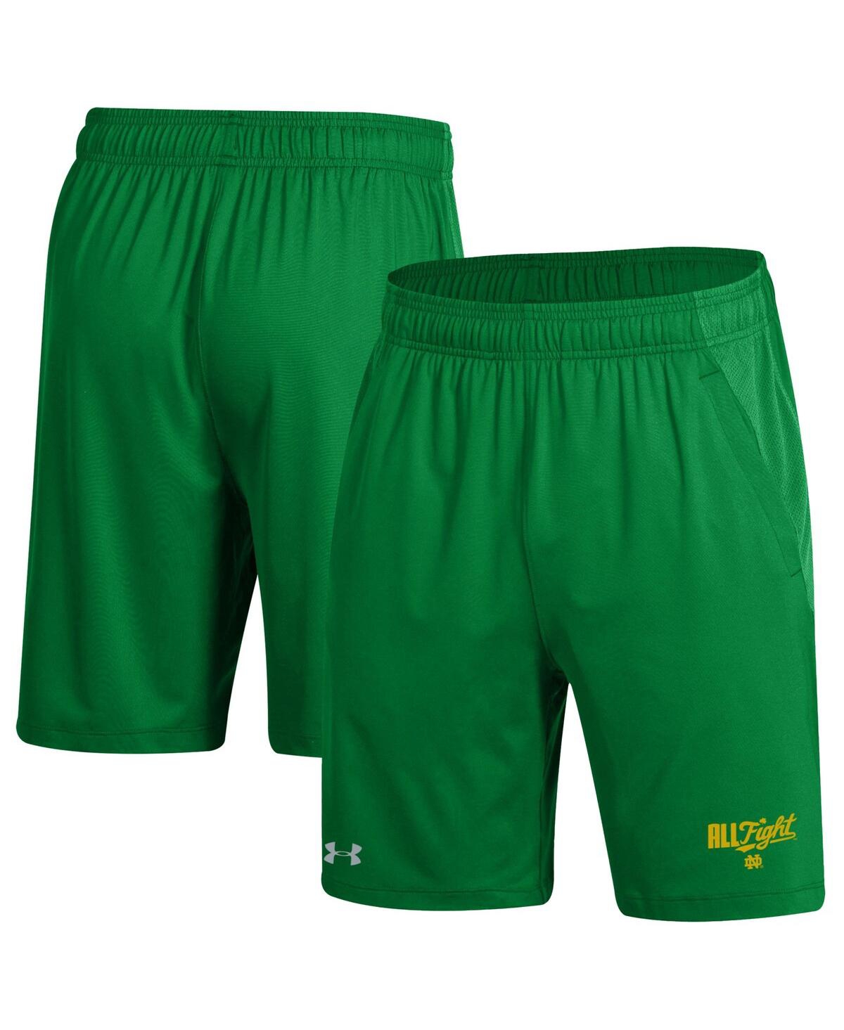 Under Armour Men's Kelly Green Notre Dame Fighting Irish All Fight Tech Vent Shorts In Green