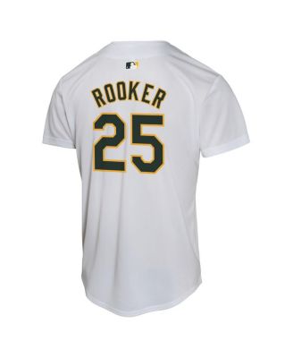 Big Boys and Girls&nbsp;Brent Rooker White Athletics Home Player Game Jersey