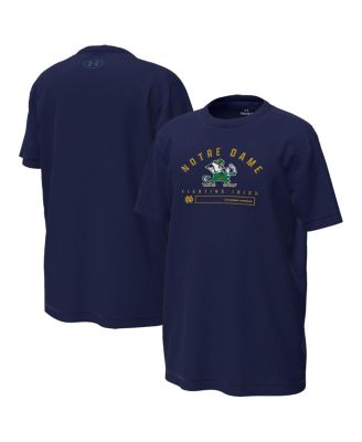 Under Armour - Big Boys and Girls Navy Notre Dame Fighting Irish Inline Tech Stretch T-Shirt