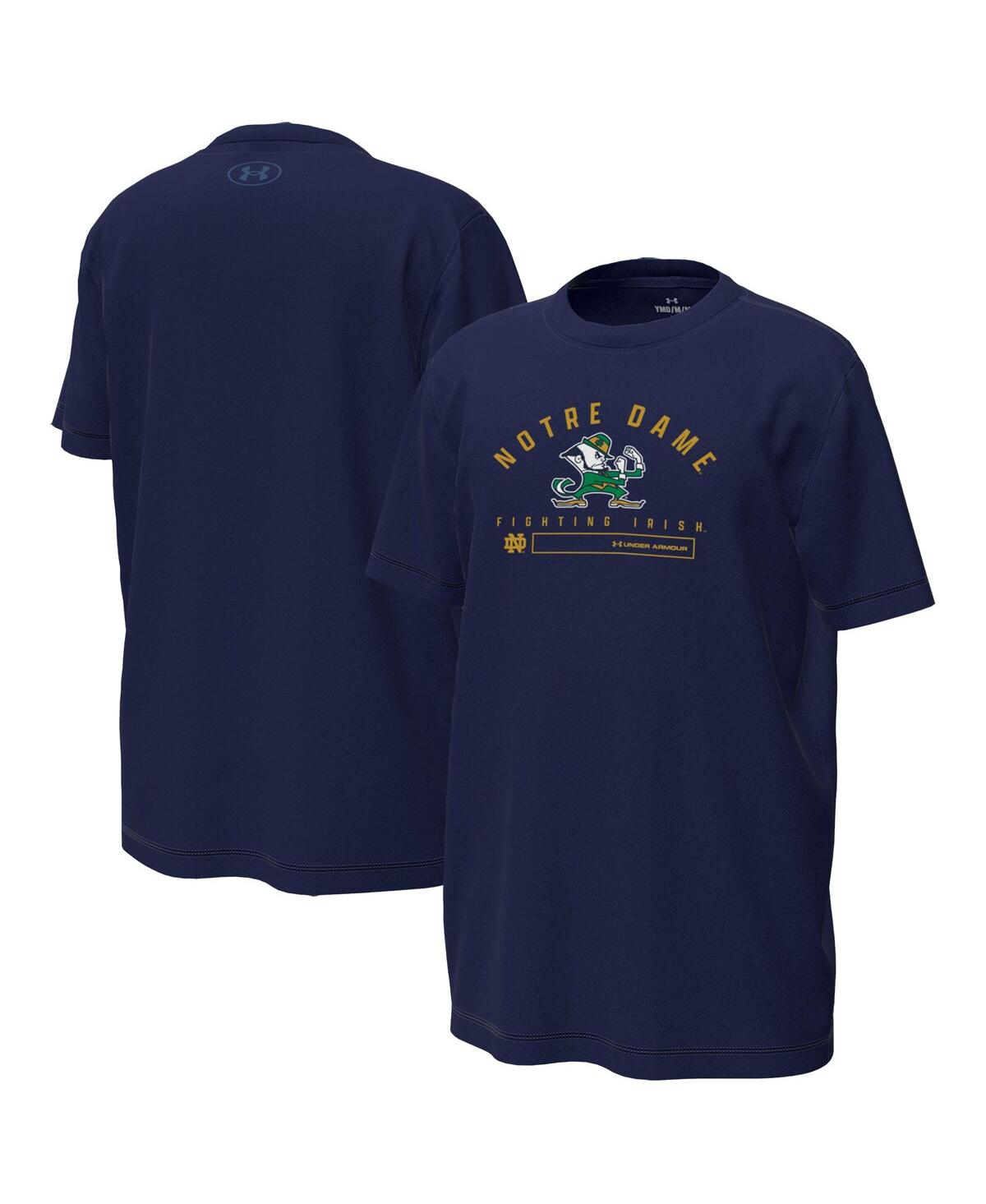Under Armour Big Boys And Girls Navy Notre Dame Fighting Irish Inline Tech Stretch T-shirt In Blue