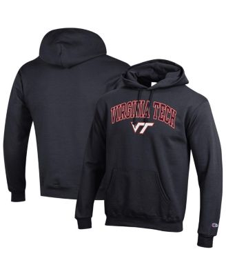 Champion - Men's Black Virginia Tech Hokies Arch Over Logo Pullover Hoodie