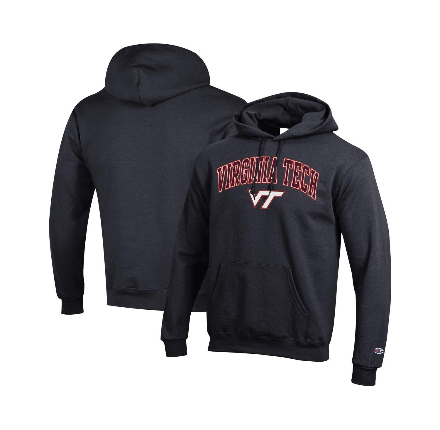 Men's Maroon Virginia Tech Hokies Arched Logo Fleece Pullover Hoodie