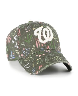 Women's Olive Washington Nationals Moss Verbena Clean Up Adjustable Hat