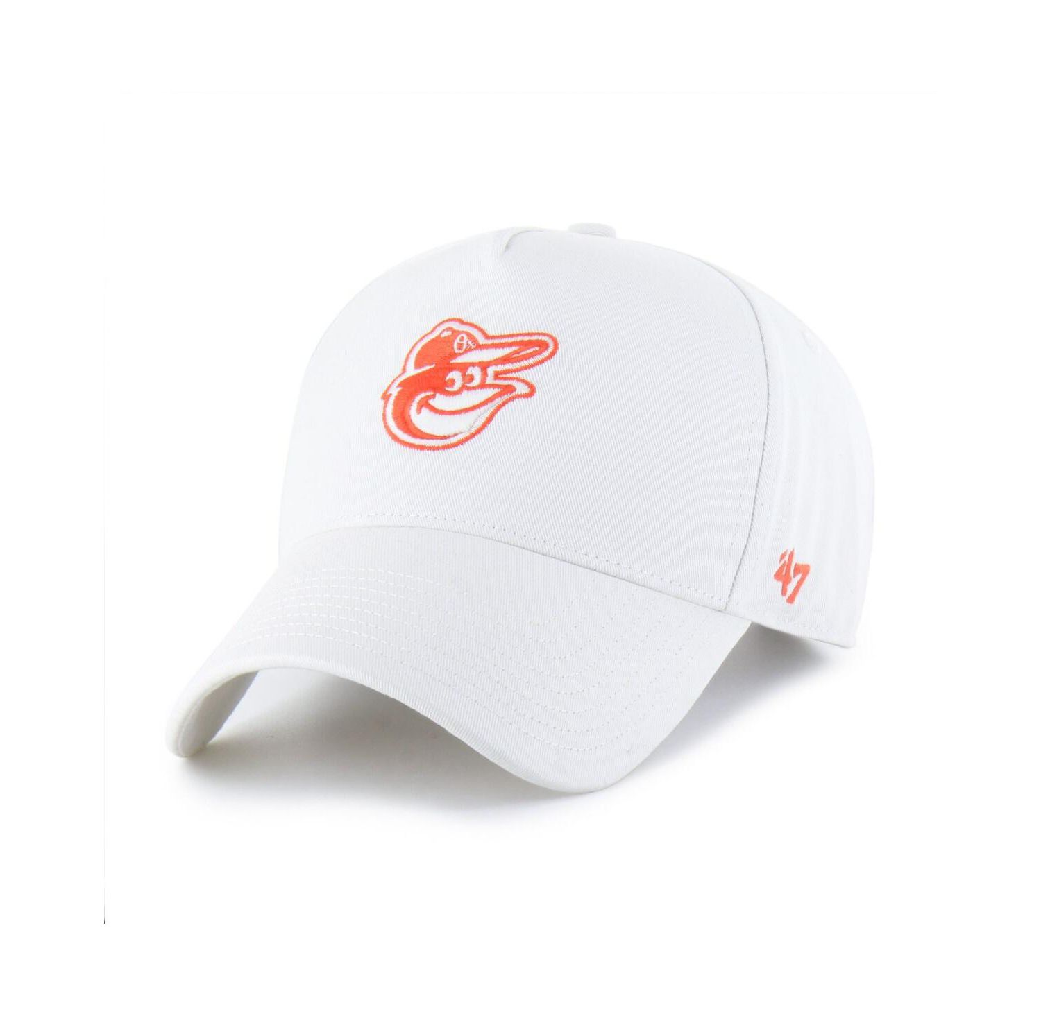 Men's White Baltimore Orioles Foundational Pinch Offside Adjustable Hat
