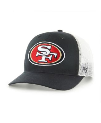 '47 Brand - Big Boys and Girls Black/White San Francisco 49ers Trucker Adjustable Hat
