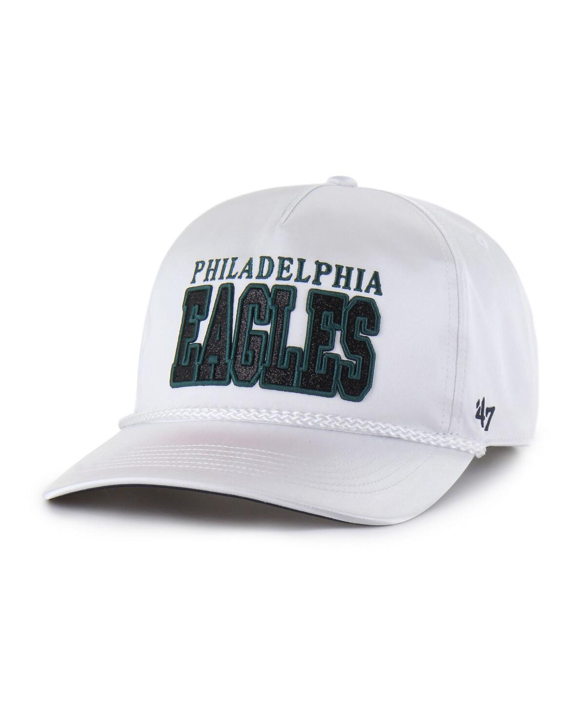 47 Brand Women's White Philadelphia Eagles Outspoken Hitch Adjustable Hat In Gold