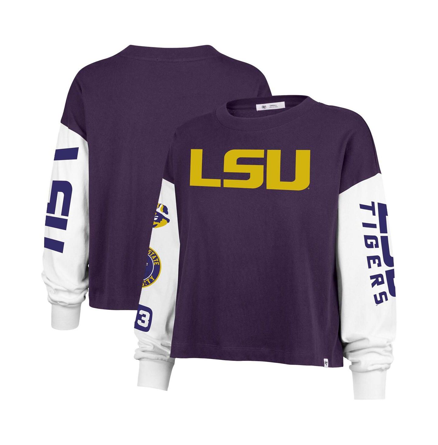 Женская футболка '47 Brand Purple LSU Tigers Sydney Long Sleeve — фото 1
