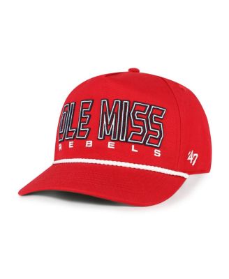 Big Boys and Girls Red Ole Miss Rebels Byline Hitch Adjustable Hat
