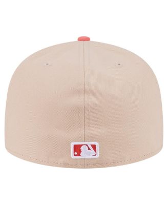 Men's Light Beige/Coral Chicago White Sox Two-Tone Color Pack A-Frame 59FIFTY Fitted Hat