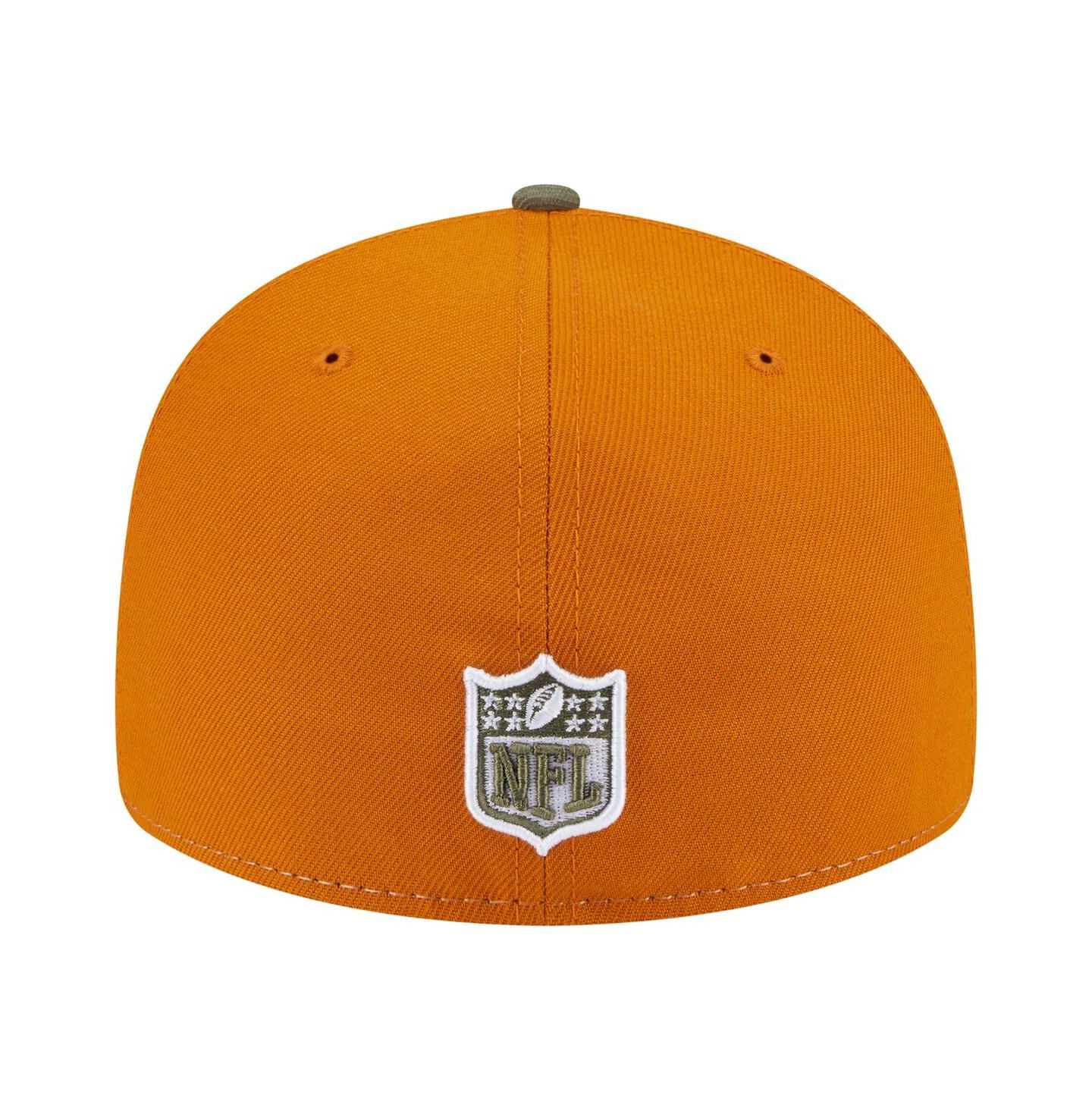 Мужские головные уборы New Era Olive/Brown Detroit Lions Two-Tone Color Pack Split Panel 59FIFTY Fitted Hat — фото 3
