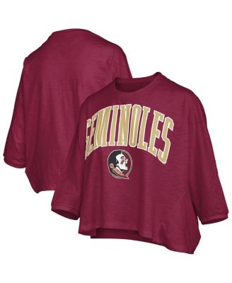 Pressbox - Women's Garnet Florida State Seminoles Midi Arch Over Logo Oversized T-Shirt