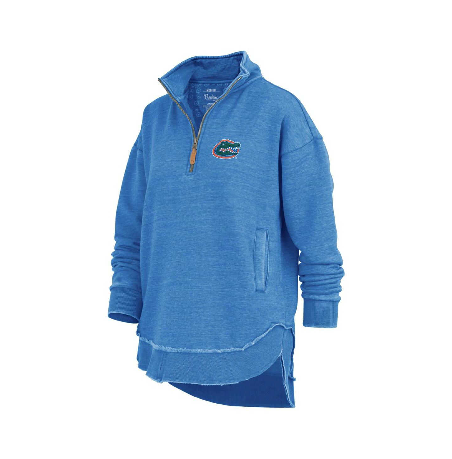Женские толстовки Pressbox Royal Florida Gators Northfork Sojourn Poncho Quarter-Zip — фото 3