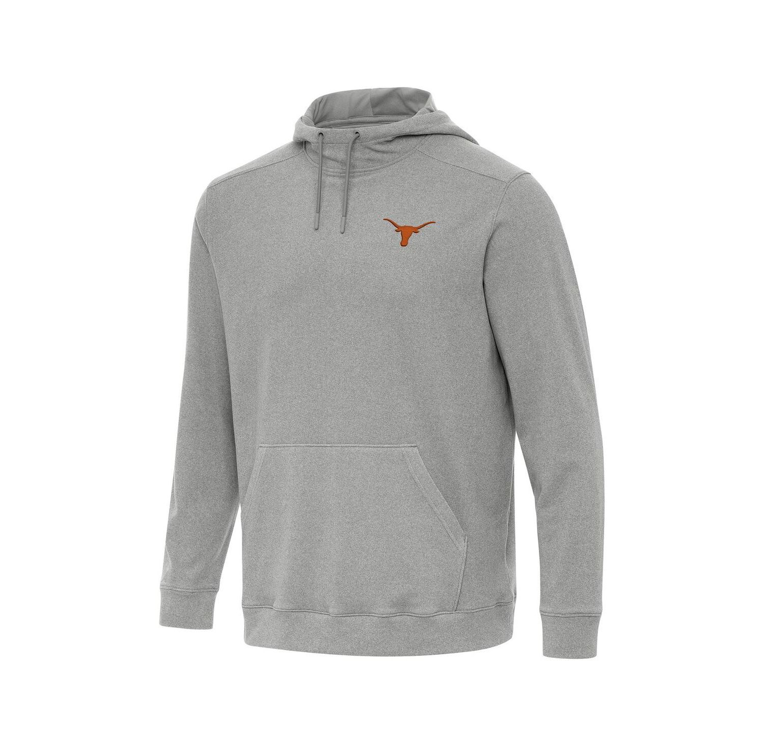 Men's Heather Gray Texas Longhorns Cloud Pullover Hoodie
