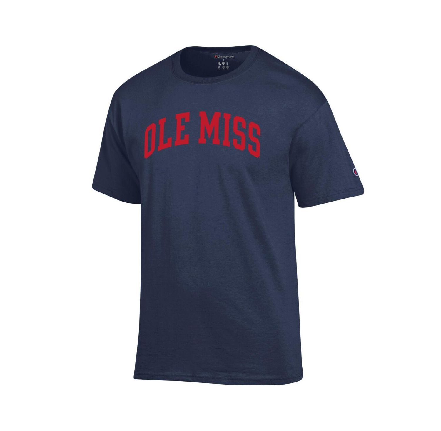 Men's Powder Blue Ole Miss Rebels Basic Arch T-Shirt