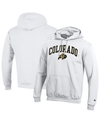 Champion - Men's White Colorado Buffaloes Arch Over Logo Pullover Hoodie