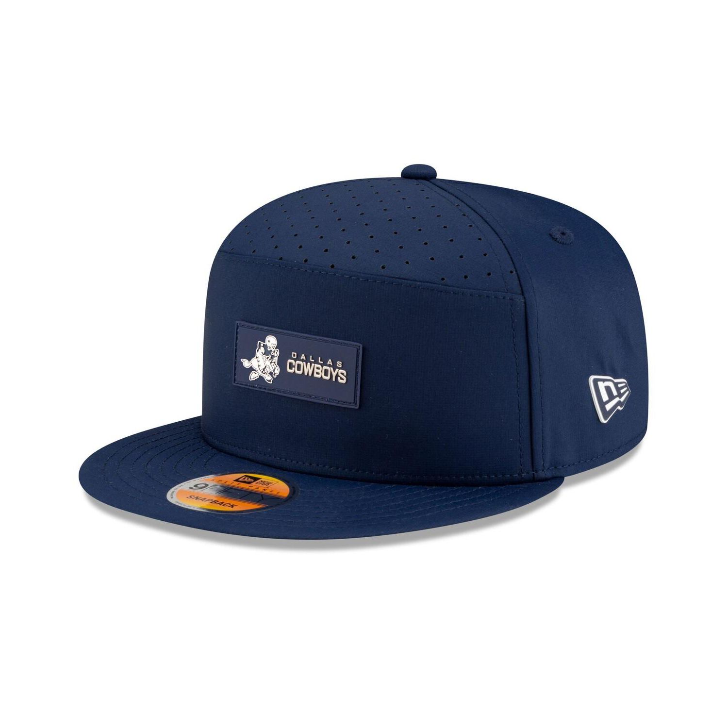 Men's Navy Dallas Cowboys 2025 Sideline Throwback Split Panel 9FIFTY Snapback Hat