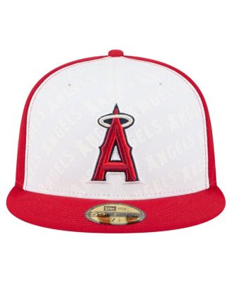 Men's White/Red Los Angeles Angels Repeat 59FIFTY Fitted Hat