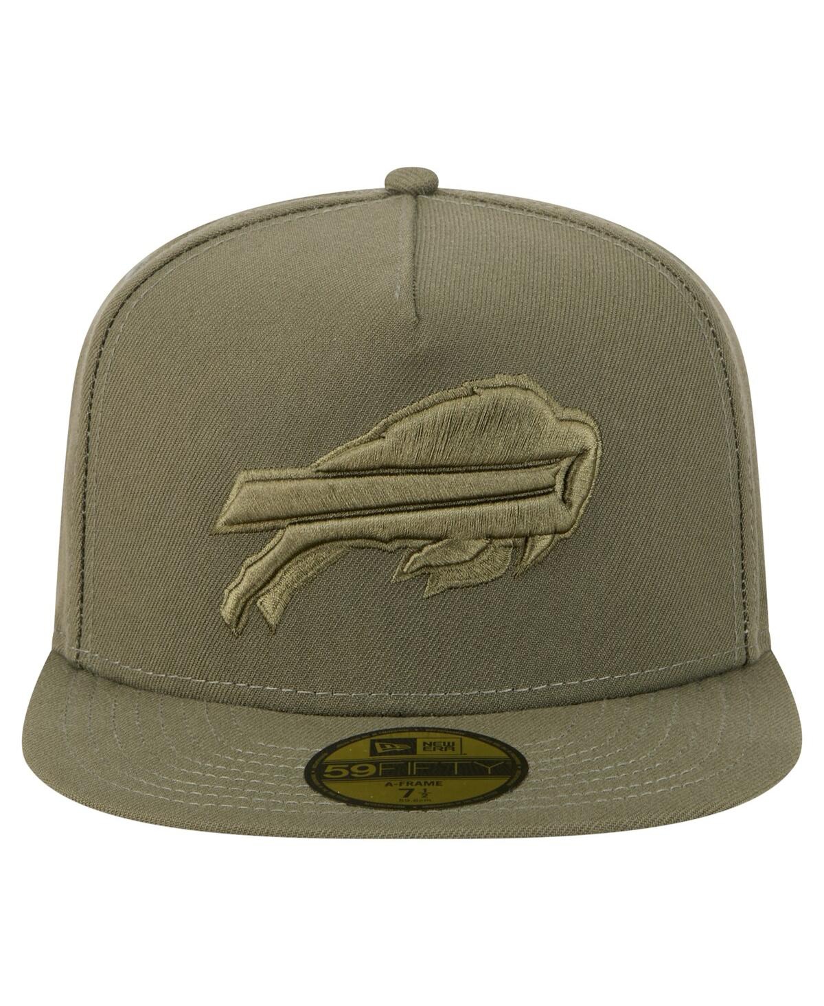 New Era Men's Olive Buffalo Bills Color Pack A-frame 59fifty Fitted Hat In Green