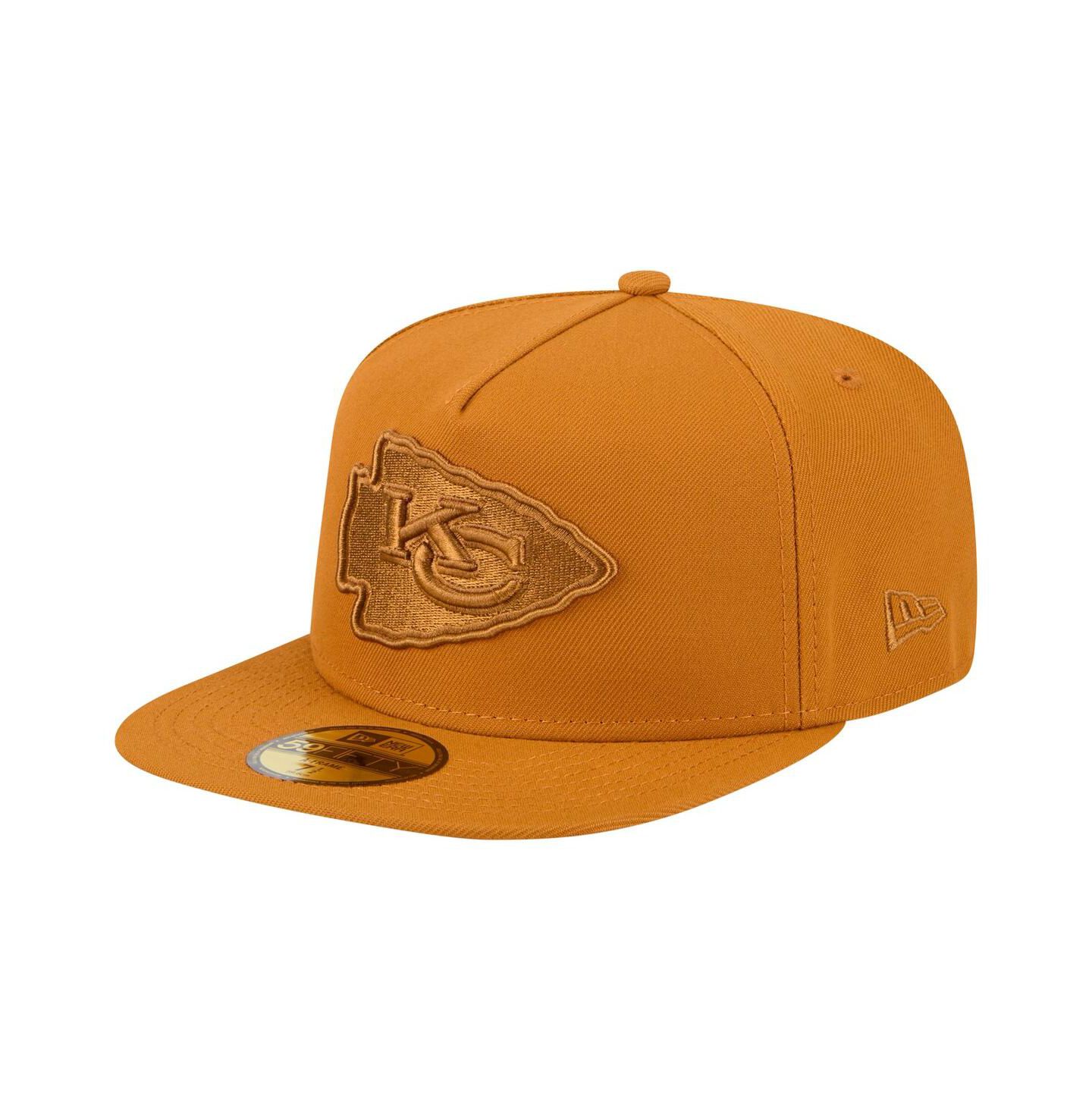 Мужские головные уборы New Era Brown Kansas City Chiefs Color Pack A-Frame 59FIFTY Fitted Hat — фото 1