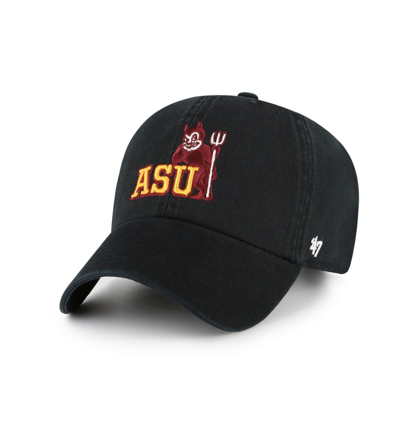 Мужская кепка '47 Brand Black Arizona State Sun Devils Vault Clean Up Adjustable Hat — фото 1