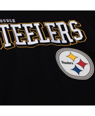 Men's Black Pittsburgh Steelers Training Camp Vintage Logos Long Sleeve T-Shirt