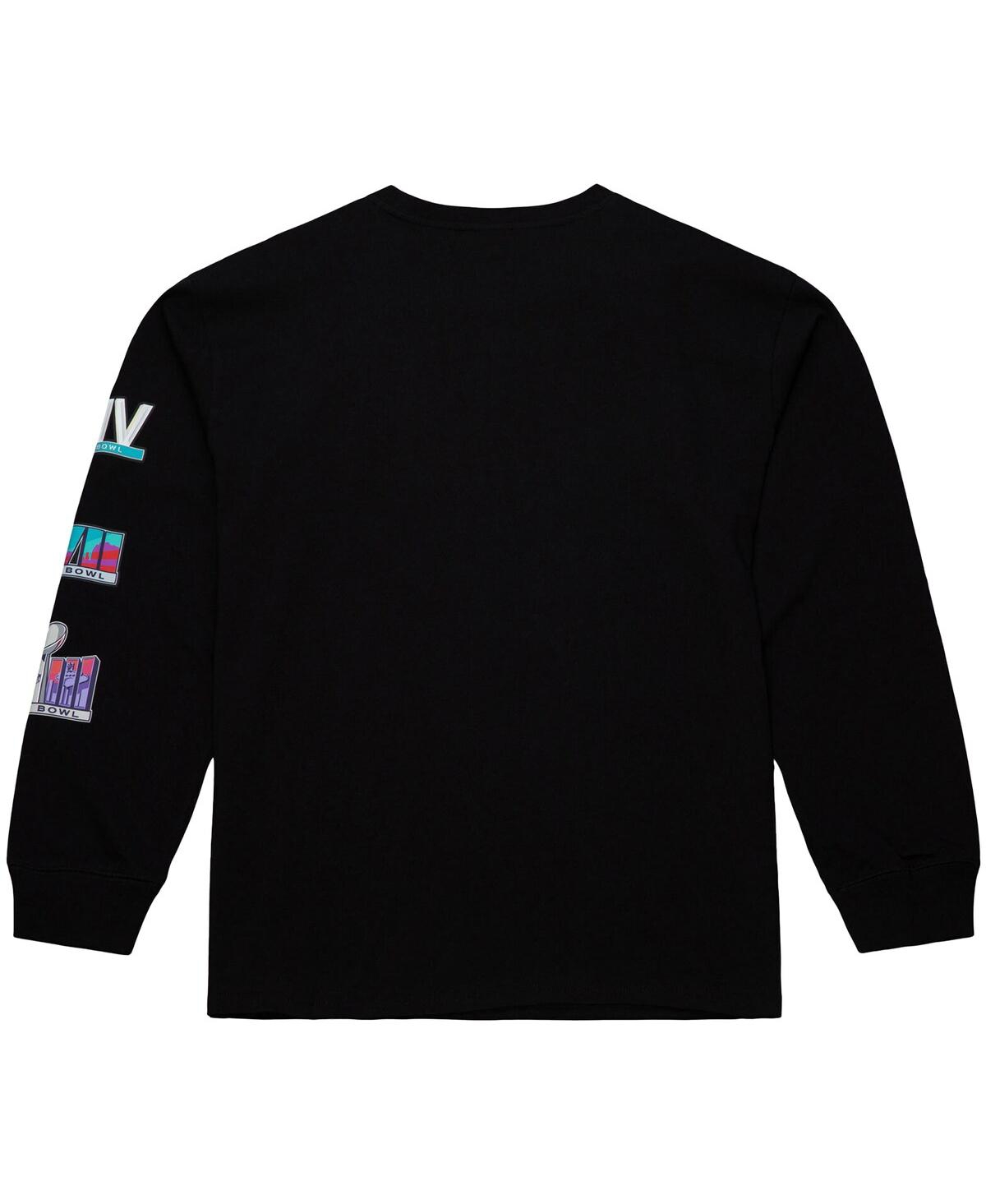 Mitchell & Ness Men's Black Kansas City Chiefs Training Camp Vintage Logos Long Sleeve T-shirt In Black