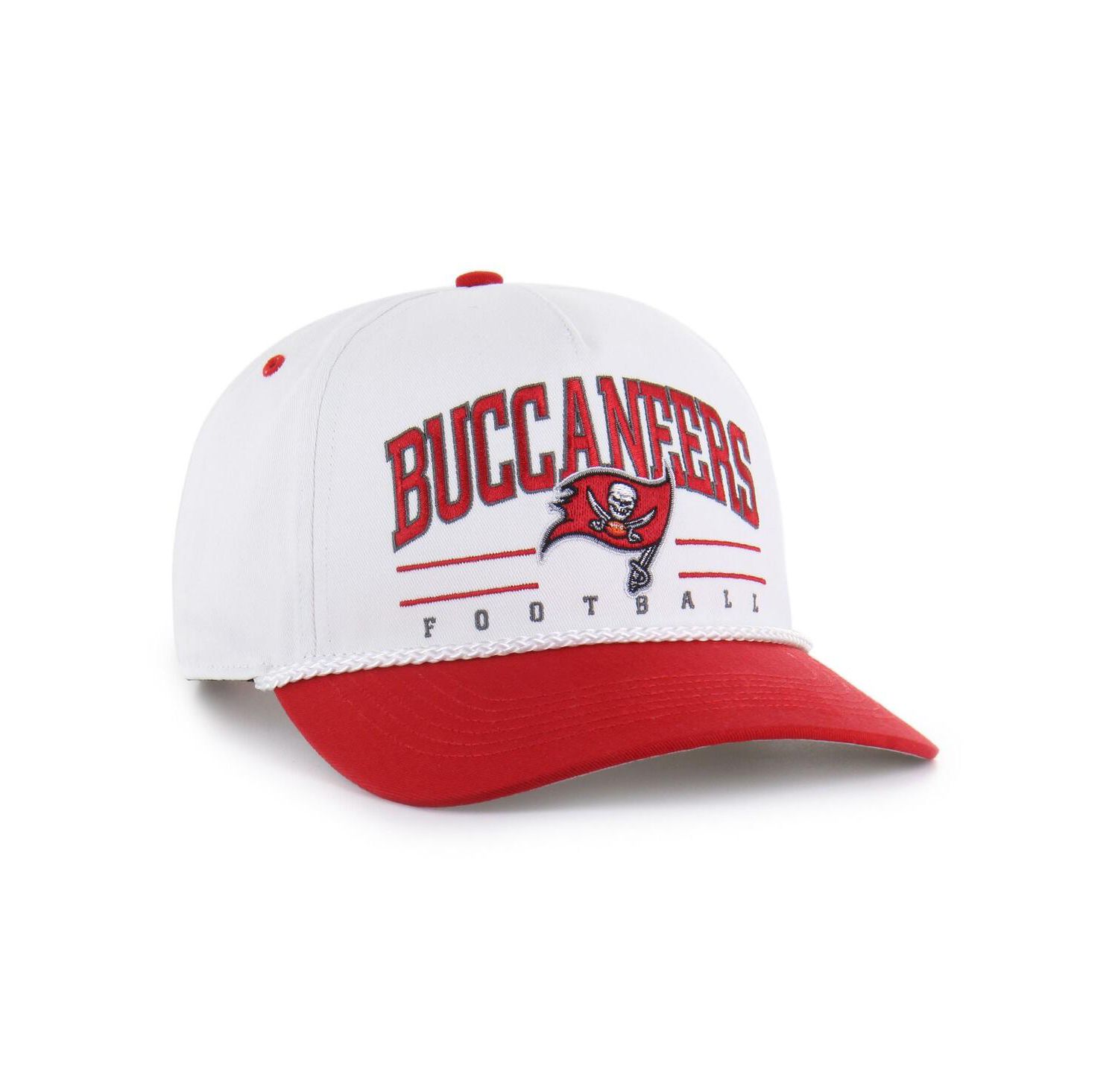 Men's White/Red Tampa Bay Buccaneers Roscoe Two-Toned Hitch Adjustable Hat