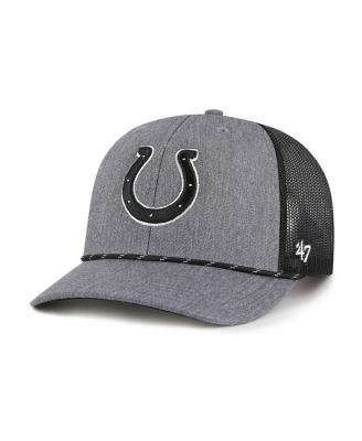 '47 Brand - Men's Heather Charcoal Indianapolis Colts Carbon Rope Trucker Adjustable Hat
