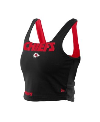 Women's Red/Black Kansas City Chiefs Reversible Cropped Sport Classics Tank Top